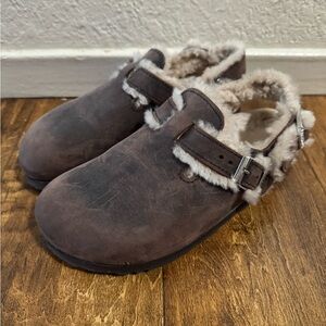 Tokio Shearling Oiled Leather Habana Birkenstock
